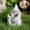 🤣Fun Handmade Smoking Naughty Garden Gnome Sculpture