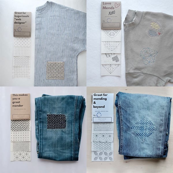 🔥Beginner-Friendly - 🪡Visible Mending Transfer Sashiko Pattern