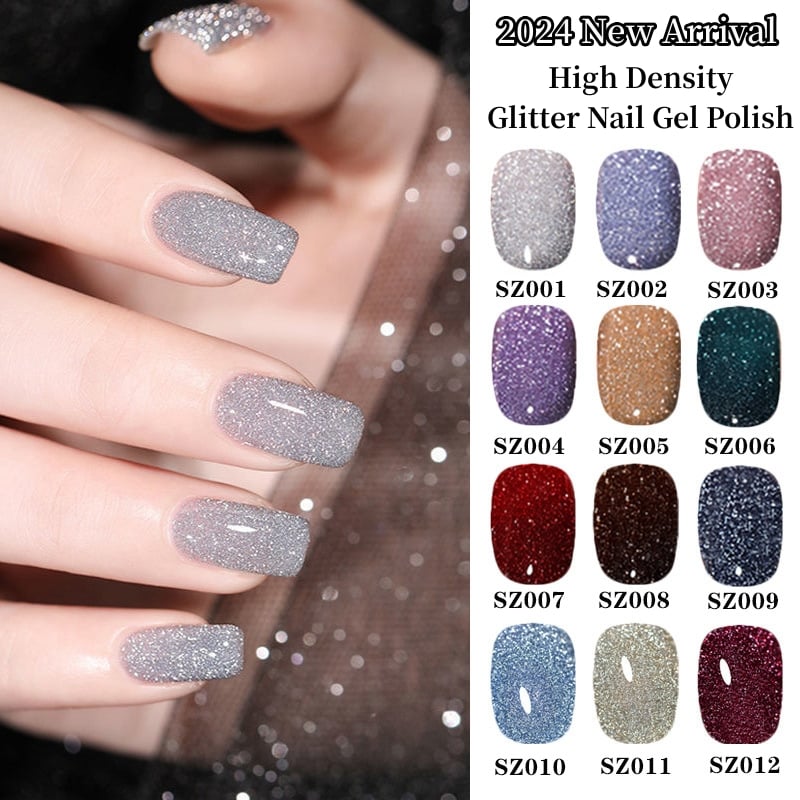 50% OFF👍BUY 5 GET 5 FREE💥High Density Glitter Nail Gel Polish