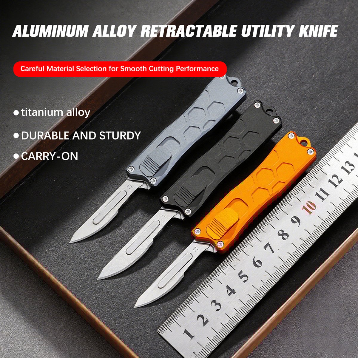 BUY 2 FREE SHIPPING-Orange Retractable Utility Knife with Clip