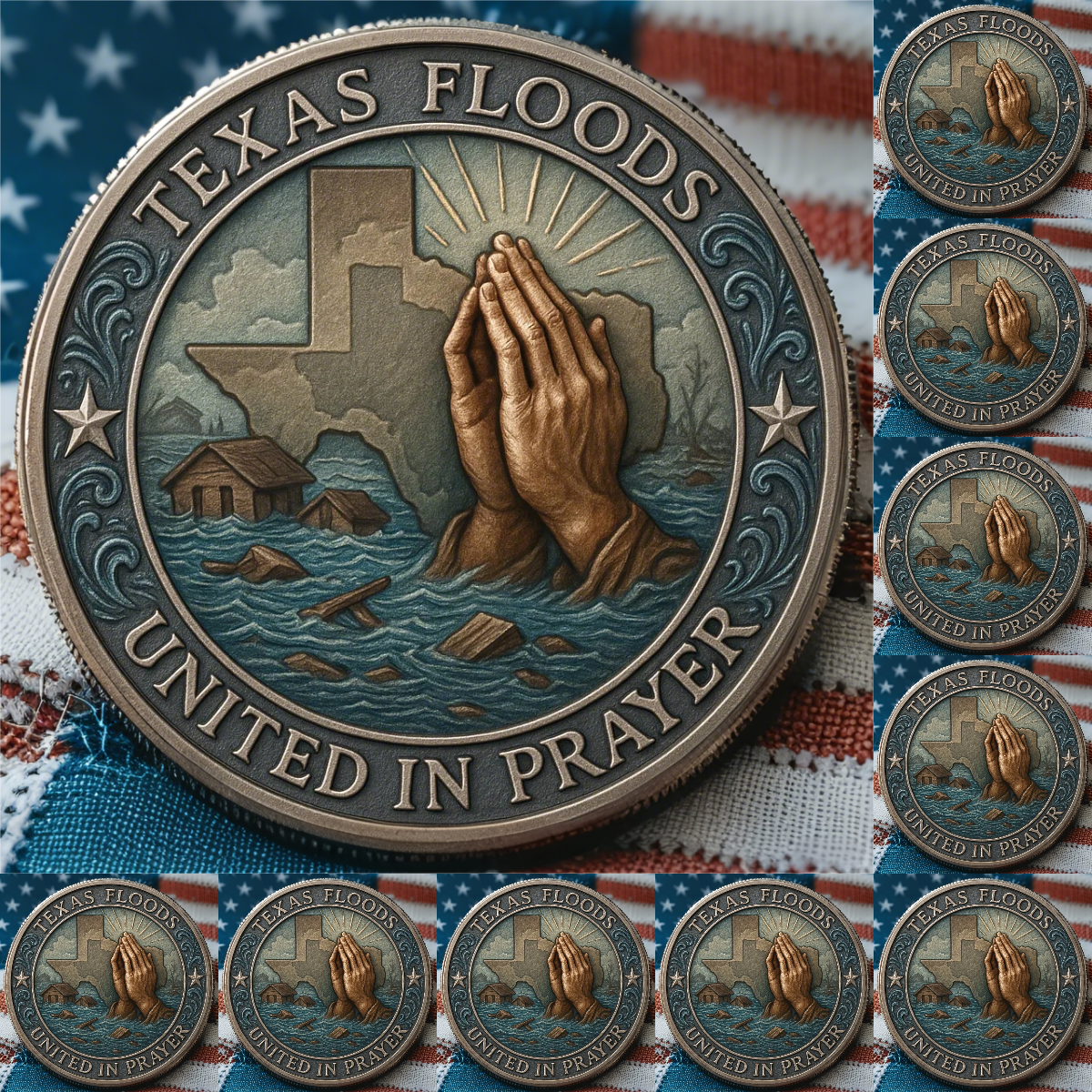 🏆Flash Sale 60% OFF -🙏🌊Texas Flood Prayer Coin