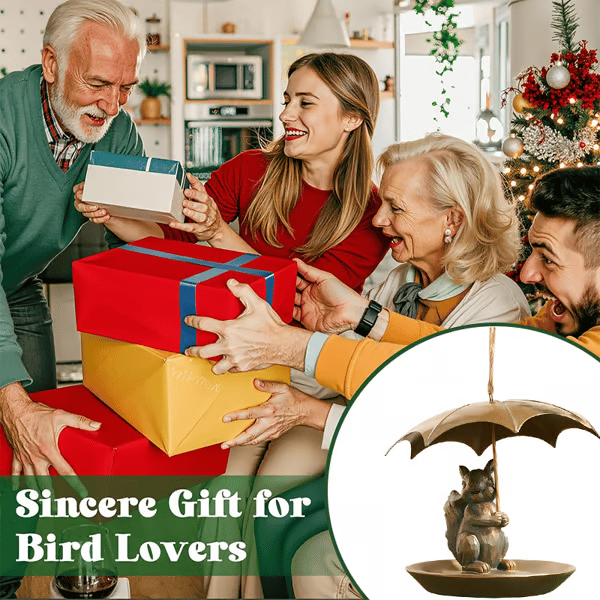 💗Mother's Day Gift - Squirrel Umbrella Tray bird feeder 🐿️🐿️