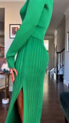 Women's Round Neck Top+pleated Split Skirt Commuting Temperament Set