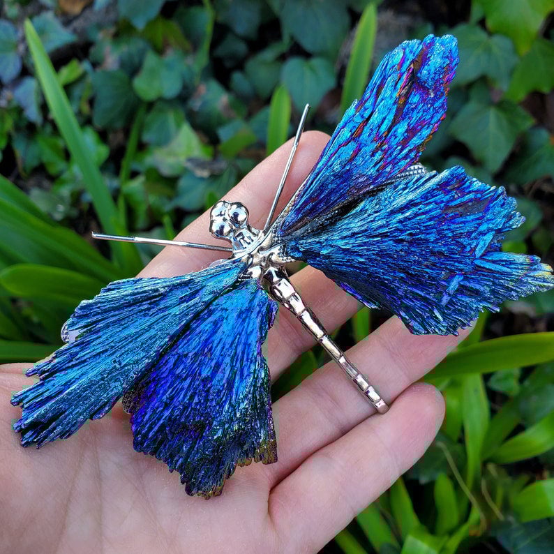 💜🦋AURA TOURMALINE KYANITE DRAGONFLY