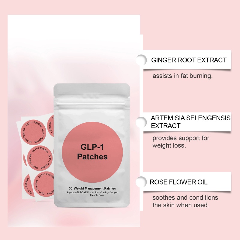 GLP-1 Patches with L Glutamine, Berberine, Chromium, Pomegranate and Cinnamon - 30 Count