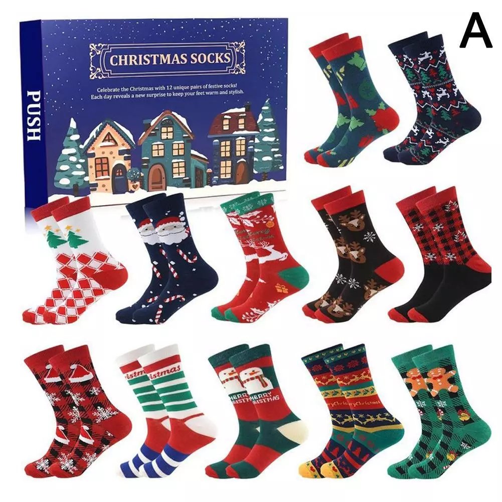 🎄Christmas Hot Sale🎁🧦2024 Christmas Socks Countdown Calendar