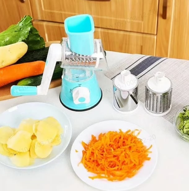 🔥3 in 1 Rotary Cheese Grater Vegetable Slicer