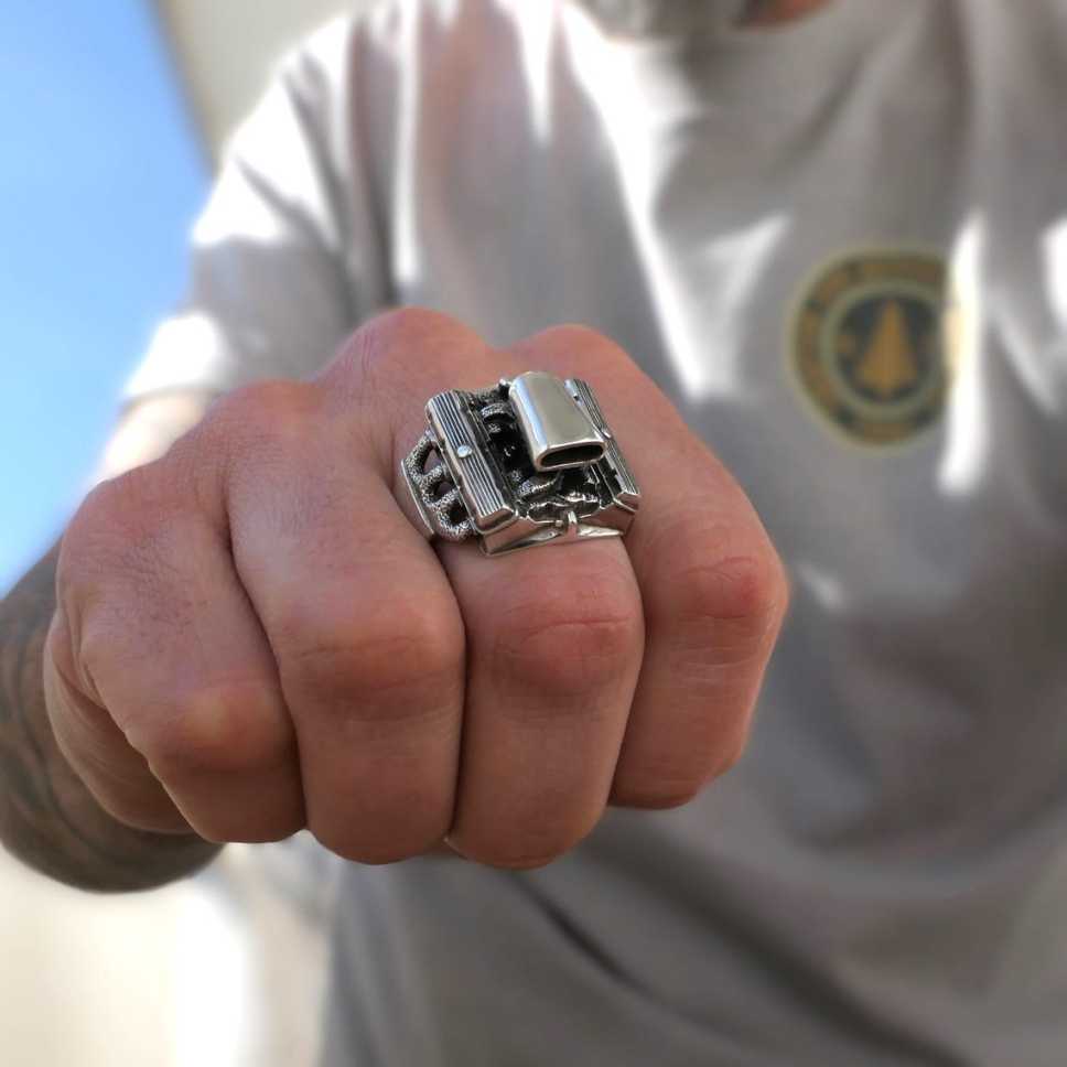 Handmade V8 Engine Ring