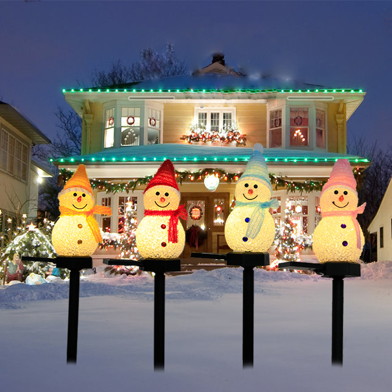 🎅🎄Solar Powered Ground Mounted Snowman Light⛄️