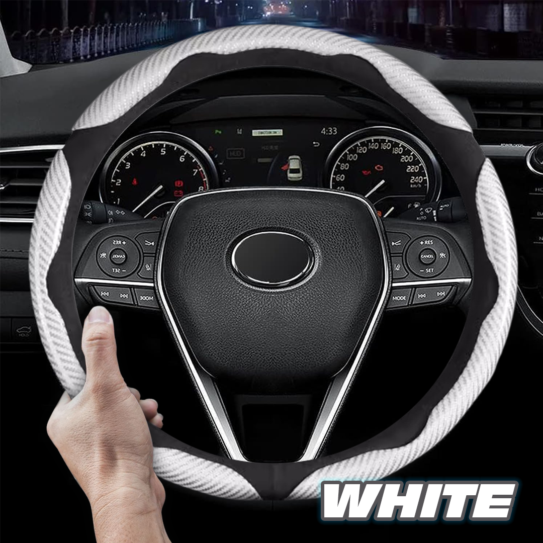 🔥BIG SALE 49% OFF🎁 Carbon Fiber Anti-Slip Car Steering Wheel Cover Universal Fit