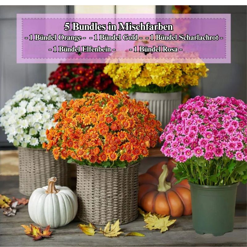 🔥Letzter Tag 49% Rabatt🌻Künstliche Chrysanthemen in Sonnenuntergangsfarben