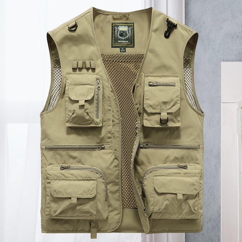 (🔥Last Day Promotion 50% OFF) Breathable Mesh Zip Cargo Vest - Buy 2 Get Extra 10% OFF & Free Shipping