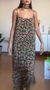 Women's Sling Polka Dot Slit Casual Dress