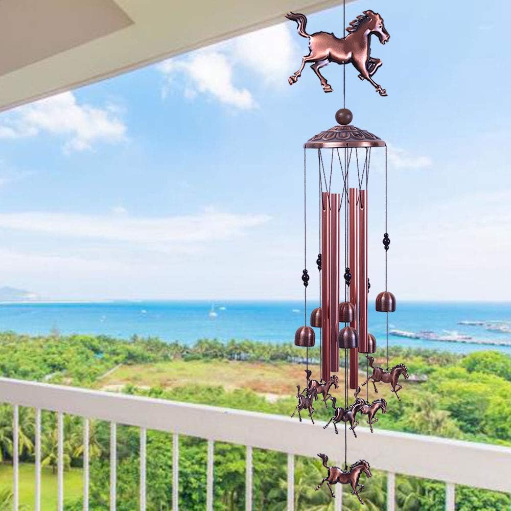 (🌲Early Christmas Sale- 50% OFF) Pure hand-made Copper Horse Wind Chimes - Buy 2 Free Shipping