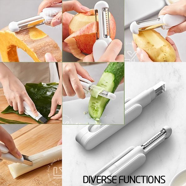 (🎄Christmas Hot Sale🔥🔥)3 in 1 Multifunctional Rotary Paring Knife(BUY 2 GET 1 FREE)