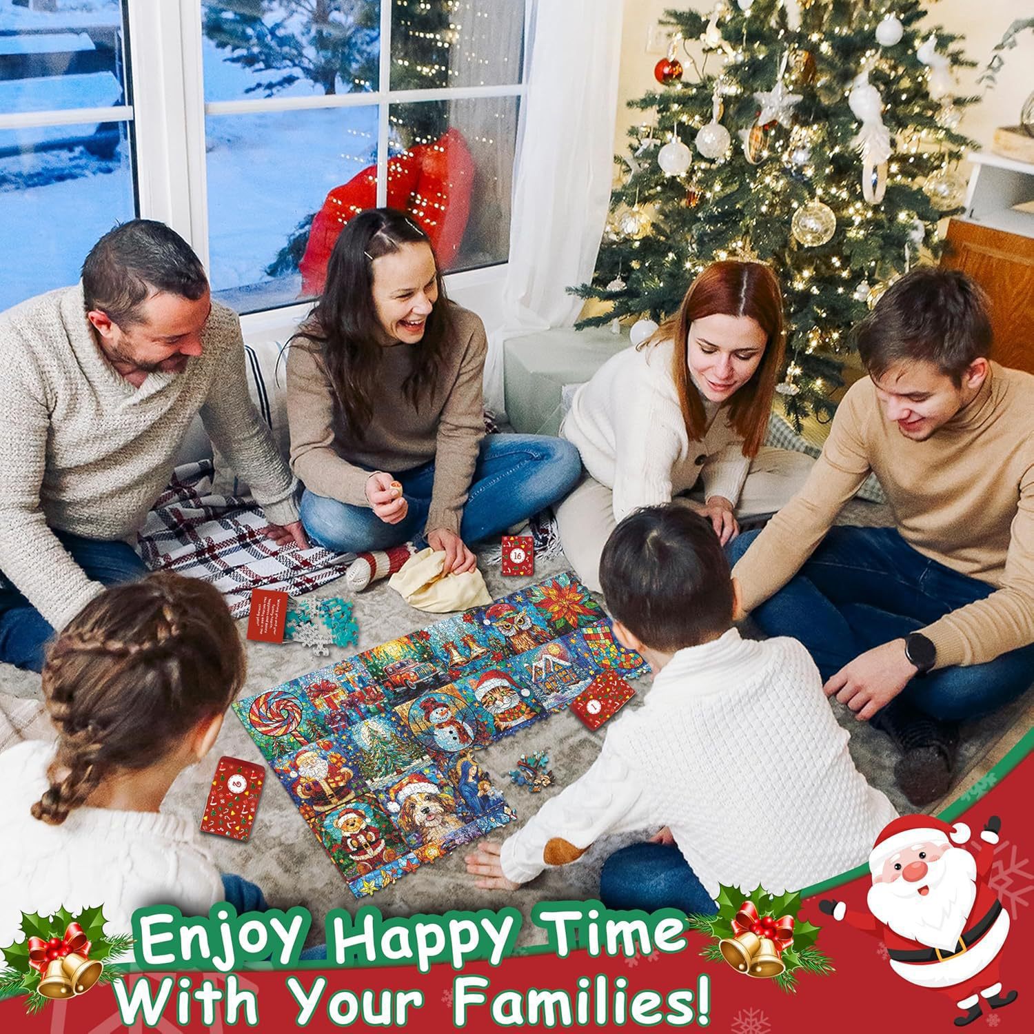 Happy Christmas Advent Calendar Jigsaw Puzzle 1080 Pieces