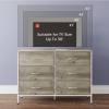 WLIVE Wide Fabric Dresser, 6 Drawer Dresser TV Stand for 60