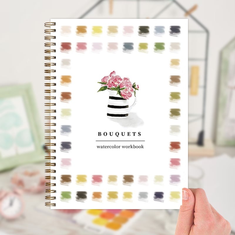 🌸Bouquets Watercolor Workbook