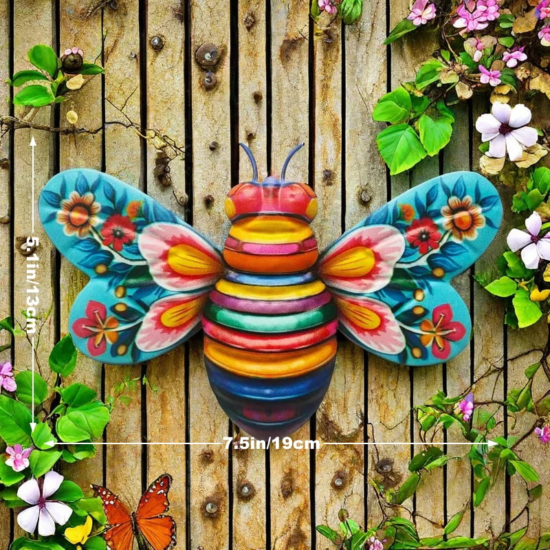 🔥HOT SALE NOW 49% OFF - Iron Bee Art Sculpture Hanging Wall Decorations for Garden