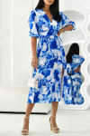 Women's V-neck Waist Floral Dress