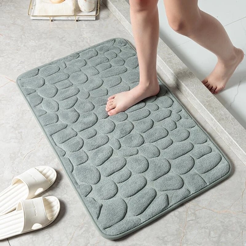 🔥(Last Day Sale- 50% OFF) Cobblestone Embossed Bathroom Bath Mat - Buy 2 Free Shipping