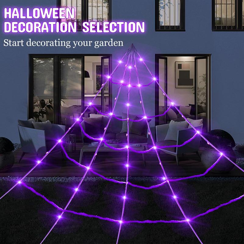 💥LAST DAY SALE 50% OFF💥LED Spider Web Halloween Decoration⚡BUY 2 FREE SHIPPING