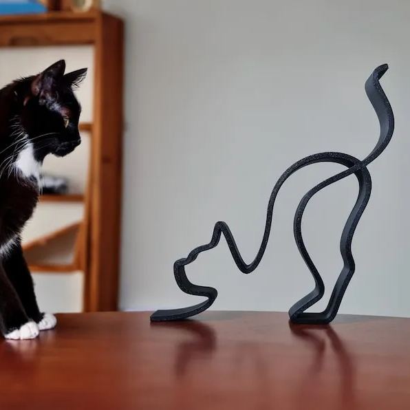 Cat Minimalistic Sculpture