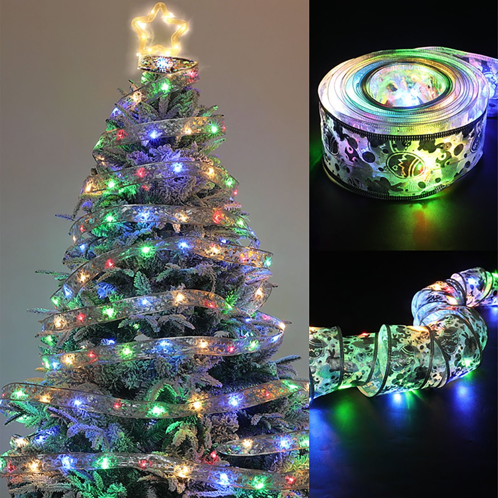 (🌲EARLY CHRISTMAS SALE - 49% OFF) Christmas Tree Decorations Ribbon Lights