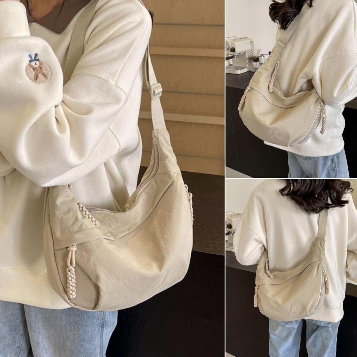 🎉Letzter Tag 49% Rabatt🔥Modische Umhängetasche aus Nylon in Unifarbe