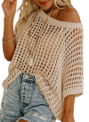Letzter Tag 49 % Rabatt 🎁Damen Sommerpullover mit U-Ausschnitt und kurzen Ärmeln
