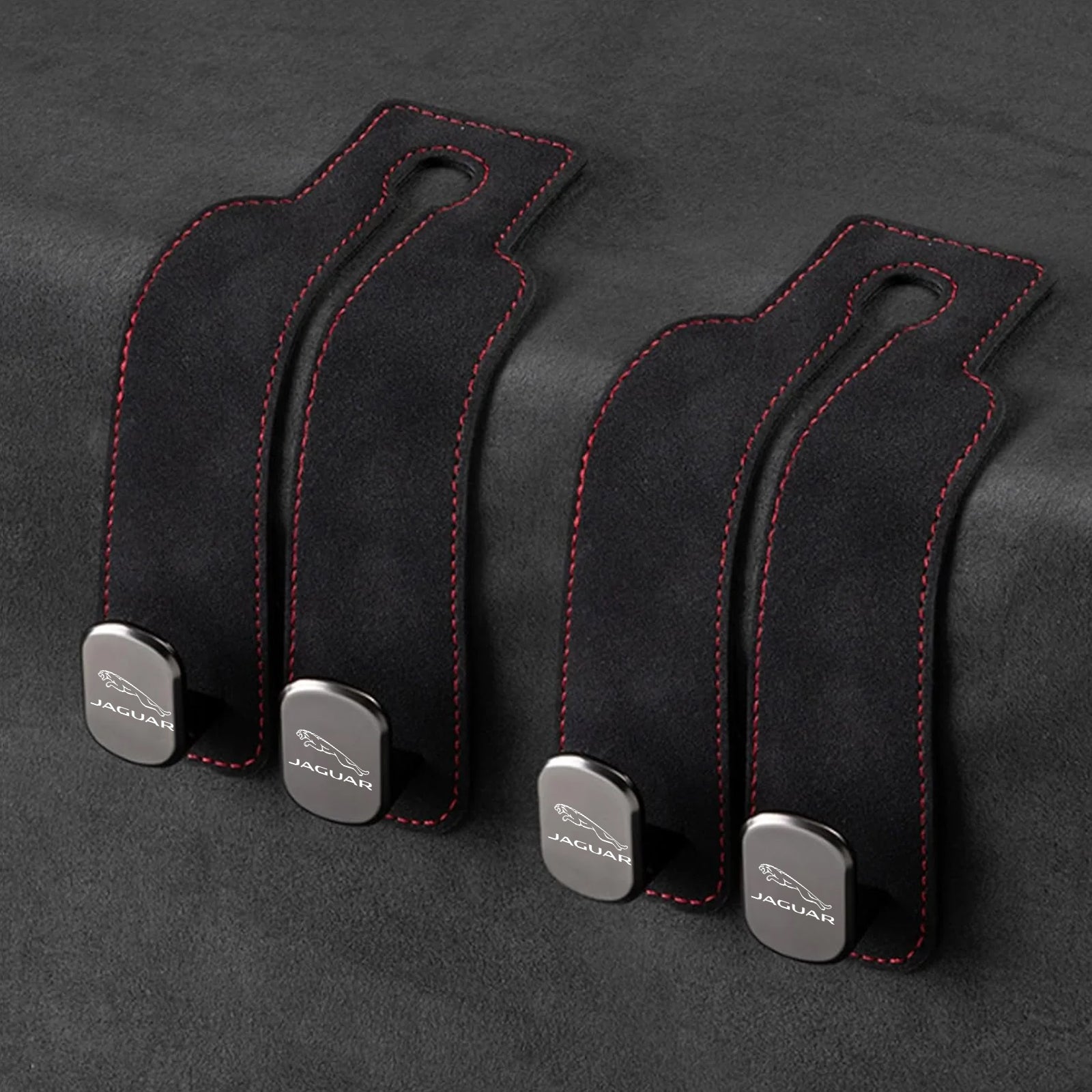 TwinHook Leather Car Headrest Hangers