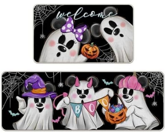 🎁TikTok Last Day Sale - 70% OFF🎃Ghost Pumpkin Bat Black Halloween Kitchen Mats