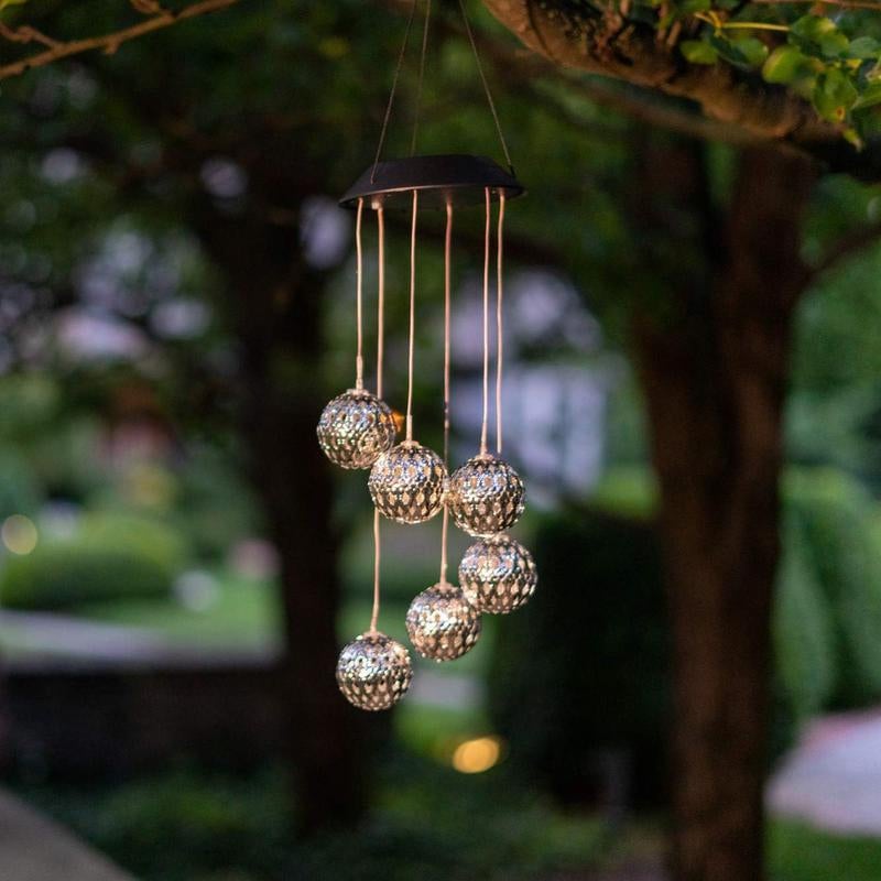 🔥Last Day Promotion 60% OFF🔥Solar Metal Orb Wind Chime⚡BUY 2 FREE SHIPPING