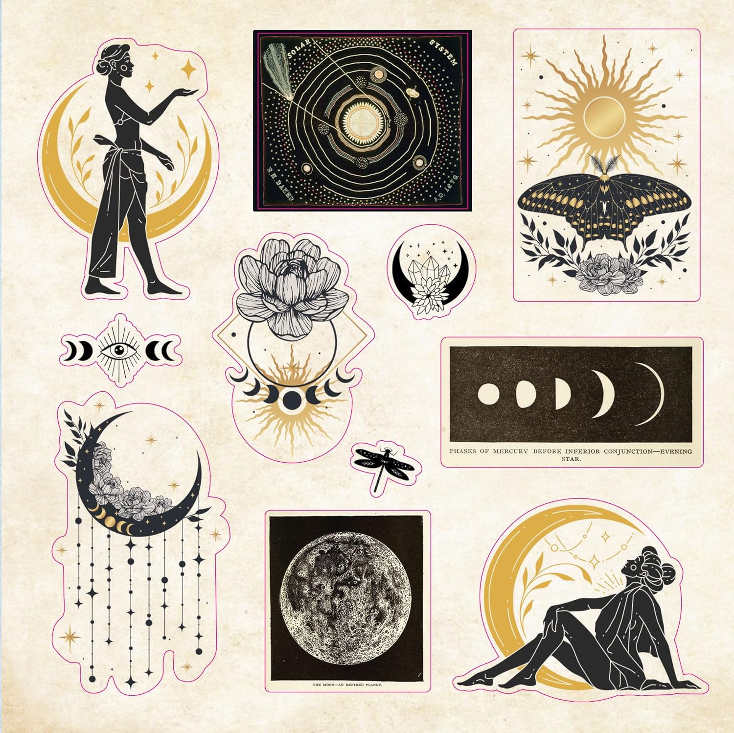 A COSMIC STICKER BOOK🌙✨ (over 900 stickers!)