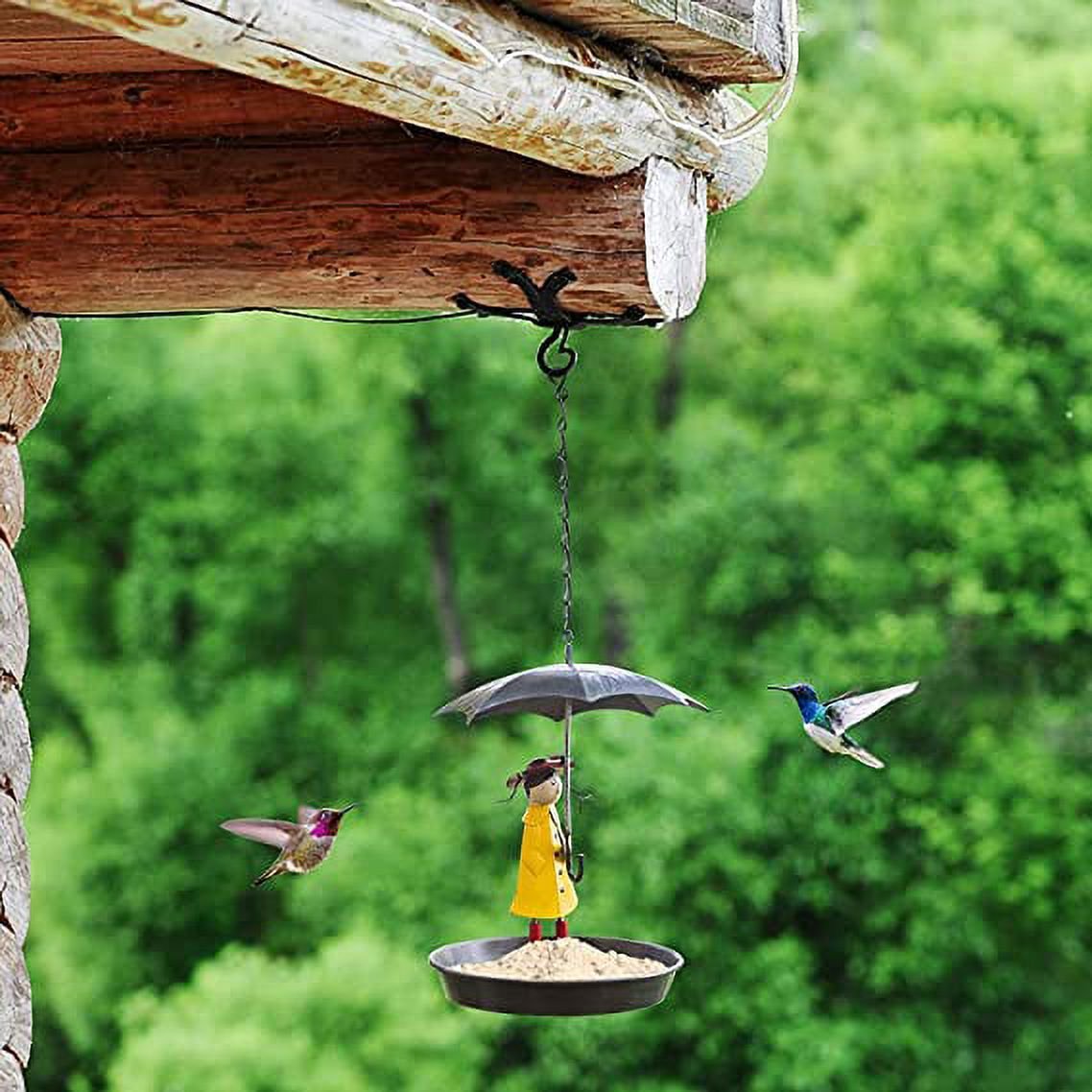 🌈Last Day 70% OFF🎁Hanging Umbrella Girl Bird Feeder Garden Decor☂️