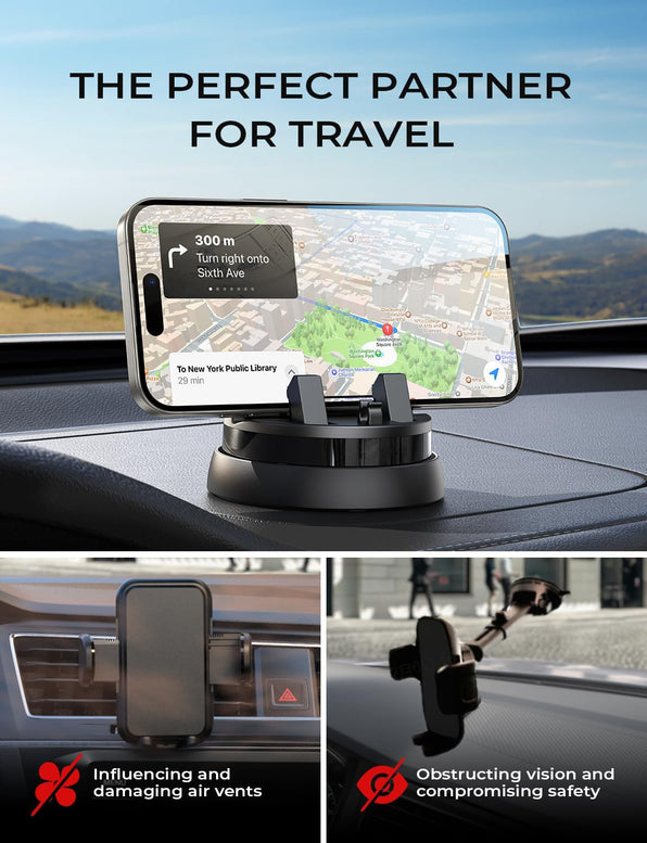 🌲Early Christmas Sale 50% Off🌲360° Rotatable Dashboard Car Phone Holder, Buy 2 Get 1 Free