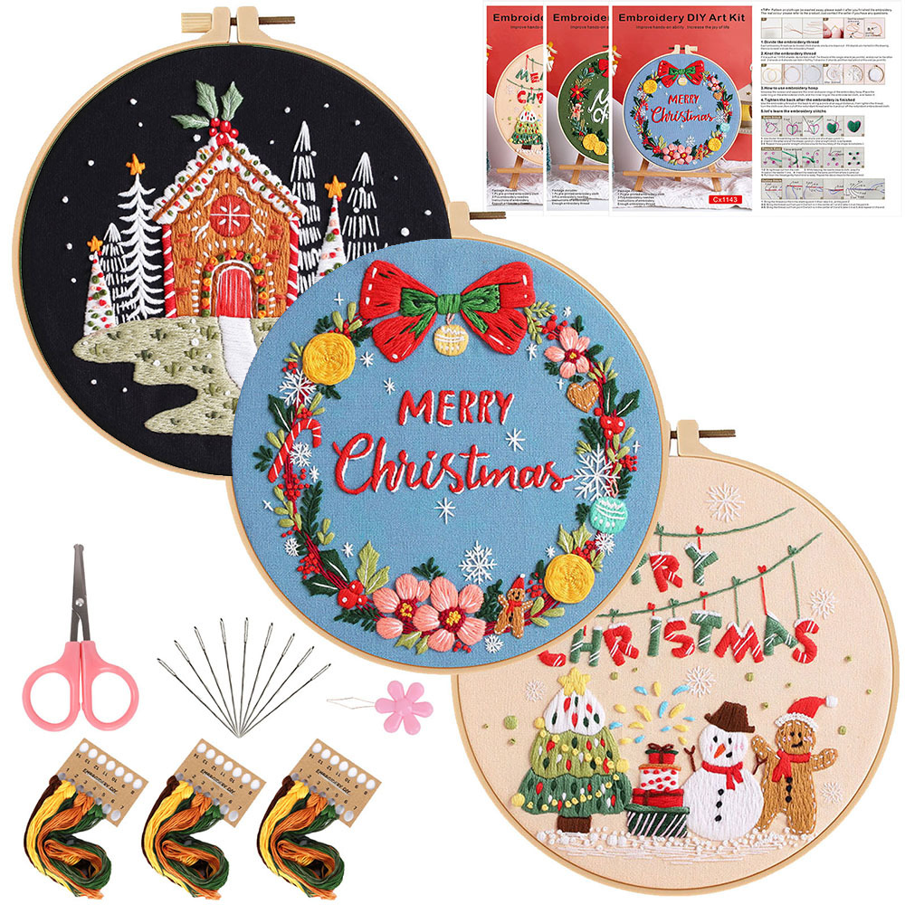 🔥Early Christmas Promotion !!! - Christmas Embroidery KIT [ Buy 2 GET 1 FREE ]