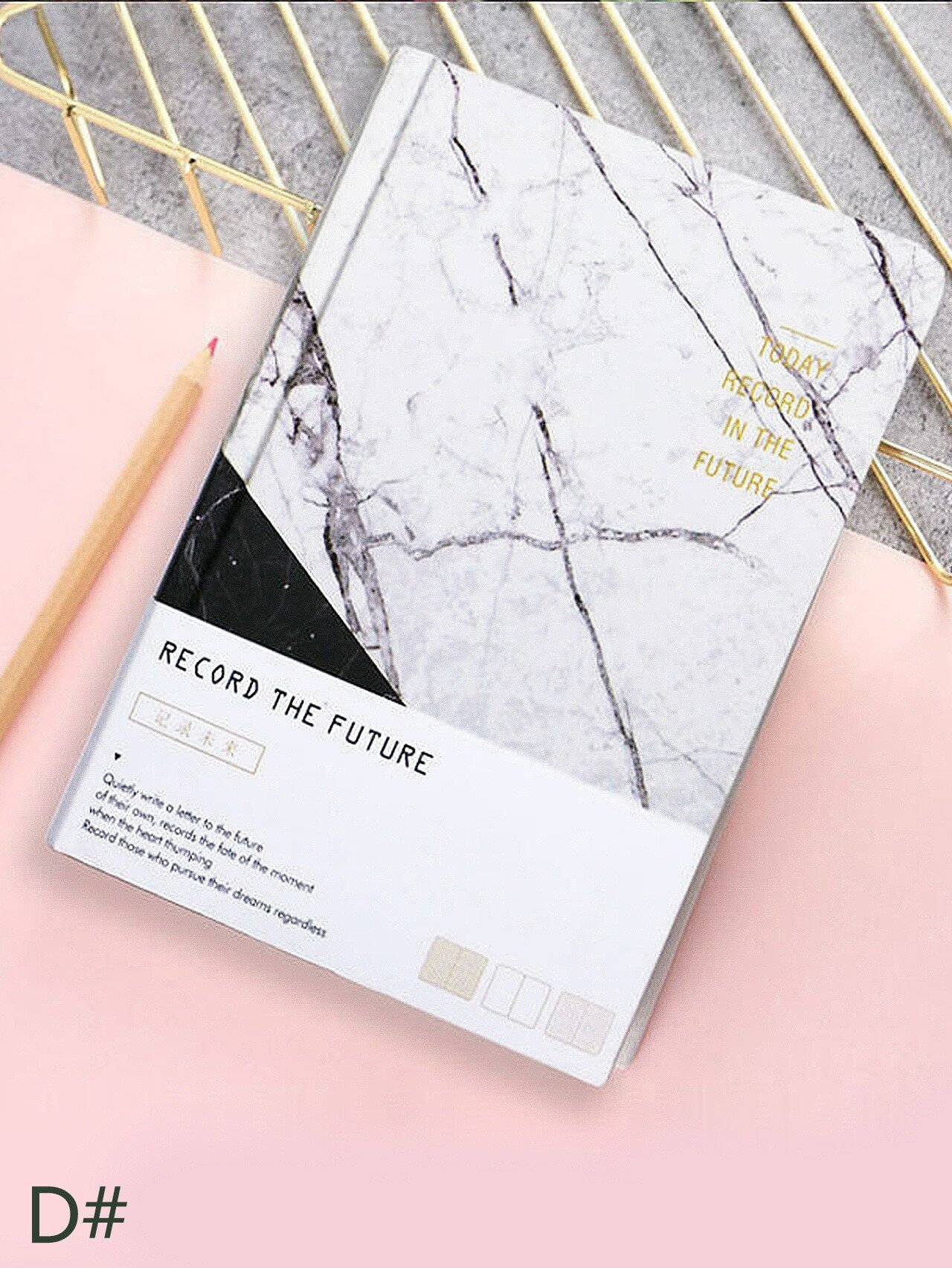 Marble Pattern Cover Notebook 1pc