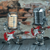 🔥2024 NEW YEAR SALE🔥 - Vintage Metal Microphone Robot Desk Lamp