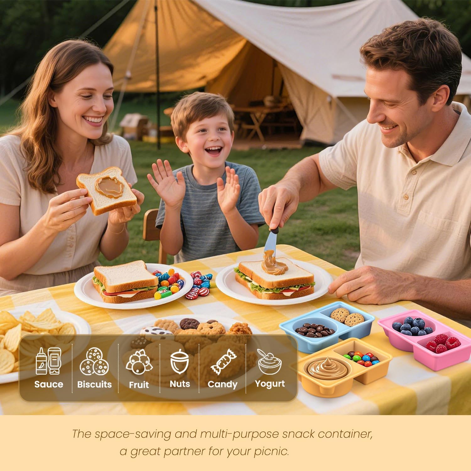 💥LAST DAY SALE 50% OFF💥Silicone Reusable Snack Containers