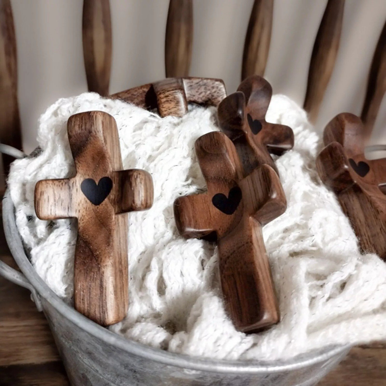 ✝️100% Handmade Wooden Cross My Heart (Chad Smith Handmade®)