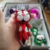 Hand Blown Glass Cat Christmas Tree Ornament