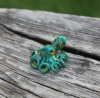 🔥🌊Blown glass orange and blue octopus glass statue octopus glass ocean octopus siren glass octopus statue