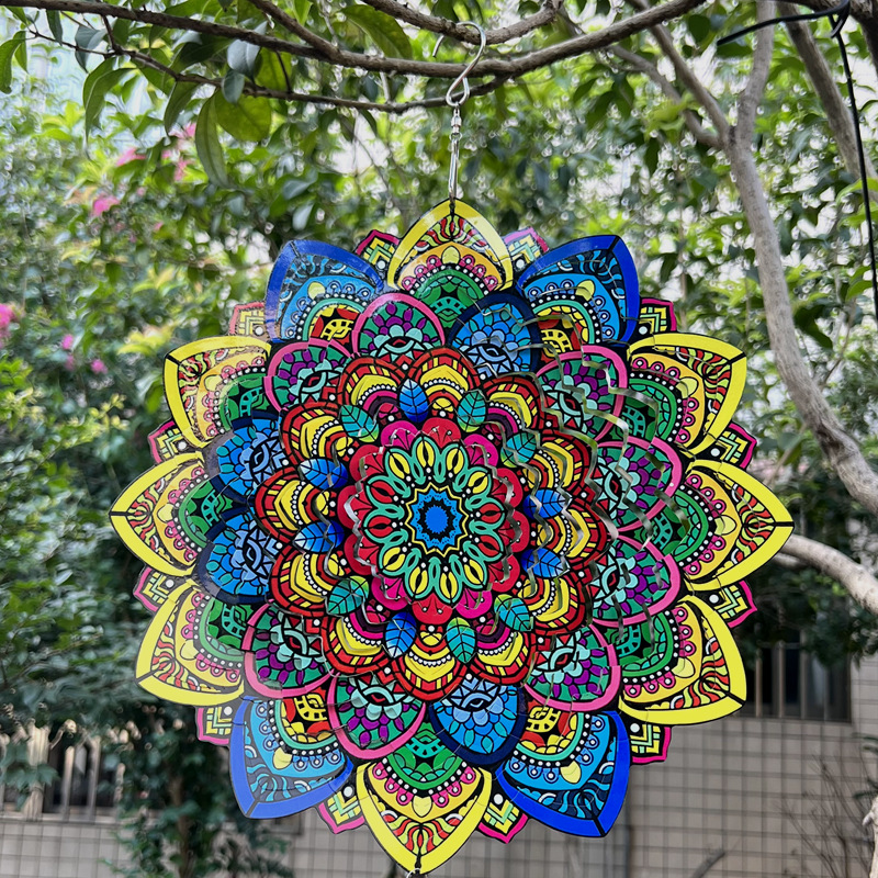 🔥Heißer Verkauf 49% Rabatt🎄3D Bunte Wind Spinning Mandala