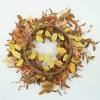 🍁🎁 Front Door Autumn Wreath Handmade Artificial Wreath with Bright Oak Leaves, Small Pumpkins, Berry Branches, 🎄 Mixed Leaves for Farmhouse Indoor and Outdoor Window Wall Door Decoration