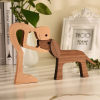 Pet lover Carved wood decor