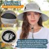 EINSKEY Unisex Sun Hat, Waterproof Wide Brim Bucket Hat Packable Boonie Hat for Fishing Hiking Gardening Safari Beach