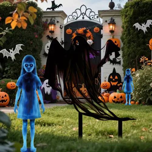 ⏰LAST DAY SALE 50% OFF🔥Halloween Haunted Twin Ghost Ground Stakes