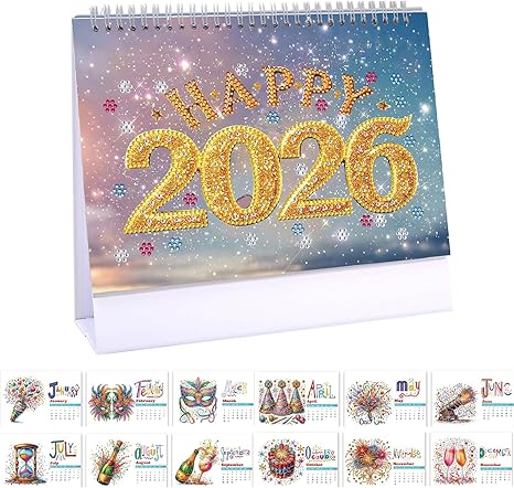 🎁TikTok Last Day Sale - 70% OFF🎉2026 DIY Diamond Painting Desk Calendar