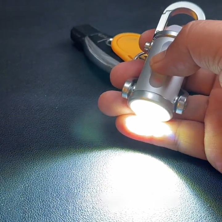 🔥HOT SALE 49% OFF⚡-Mini Keychain LED Flashlight - Fast Charging Bi-Directional Output Work Light with Emergency SOS